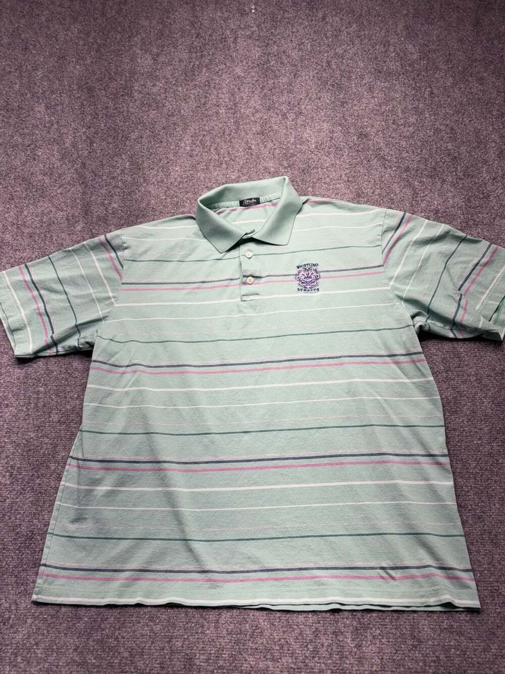 Marbas Italy made Whistling Straits Filo di Scozia Cotton Striped Golf Polo XL